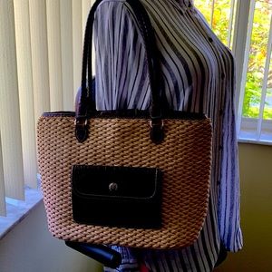 Brighton woven leather handbag.